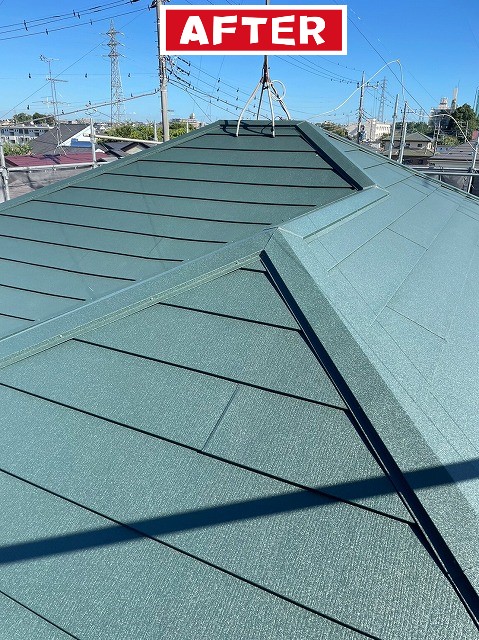 屋根カバー工法後
