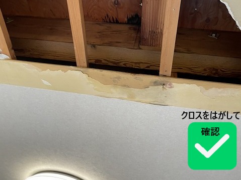 クロスをはがして確認