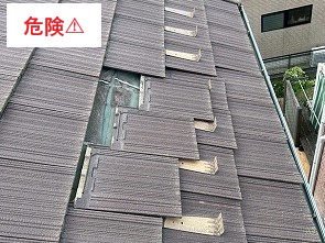 屋根葺き替え工事を実施　雨漏りの原因は屋根のズレ