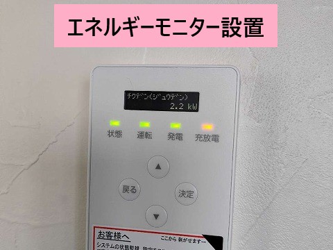 エネルギーモニター設置