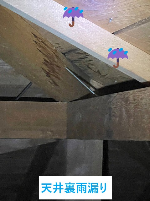 天井裏雨染み