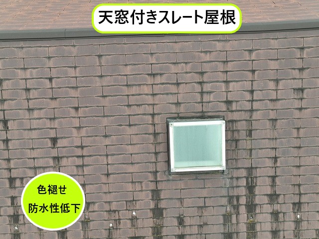 天窓付きスレート屋根