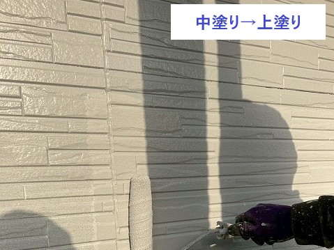 外壁塗装　関西ペイントダイナアクセル使用