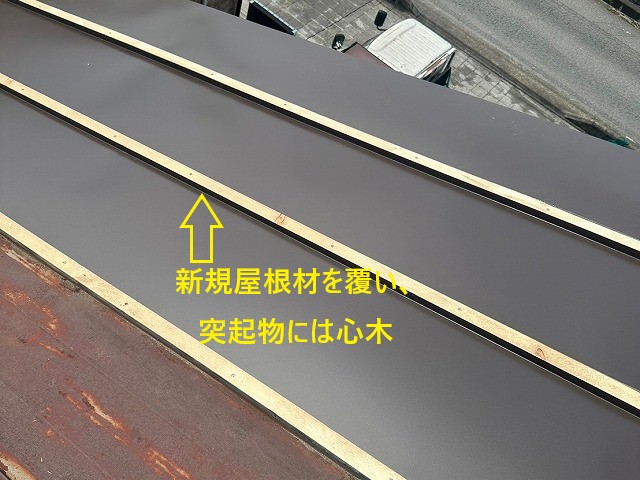 トタン屋根の一部交換と棟板金交換工事