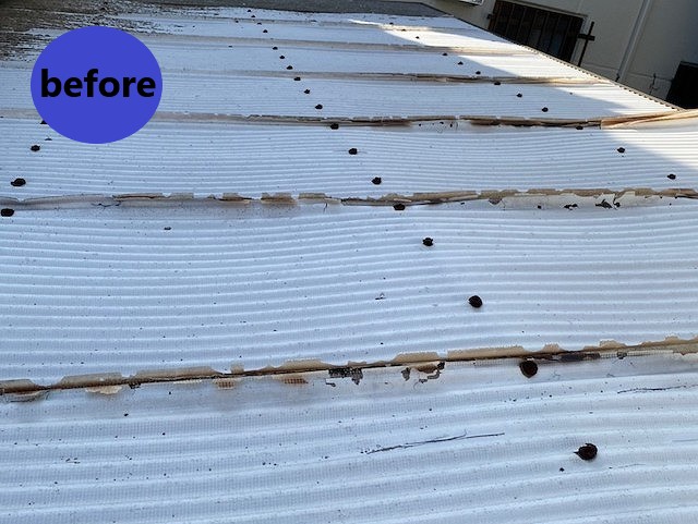 波板交換工事前