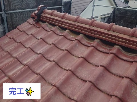 瓦屋根の葺き直し工事を実施した事例をご紹介します♪