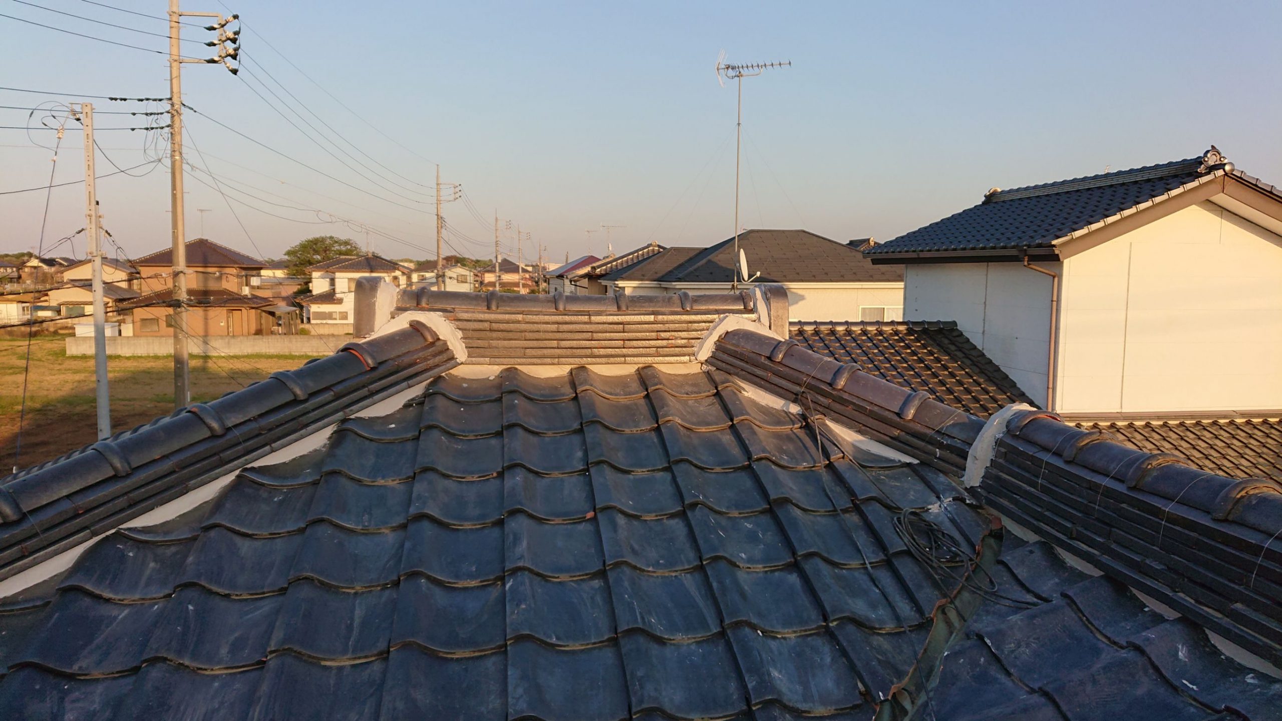 漆喰　詰め直し