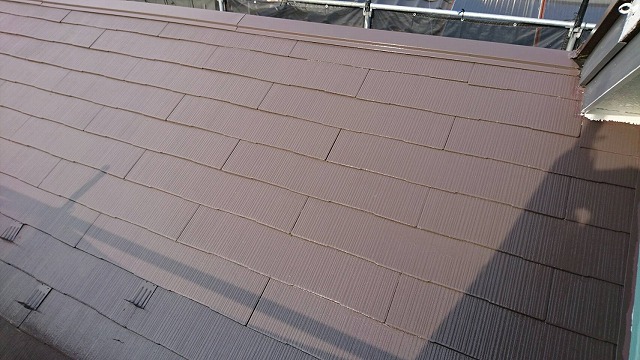 屋根塗装上塗り全景