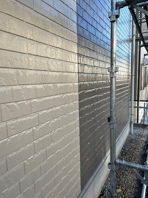 色を変えた外壁