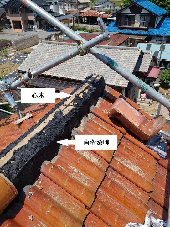 南蛮漆喰と心木