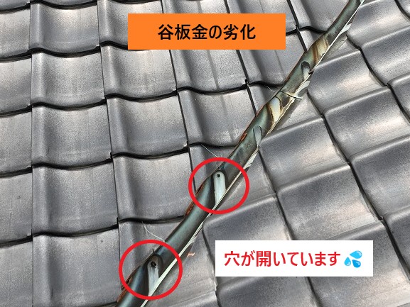 谷板金の劣化