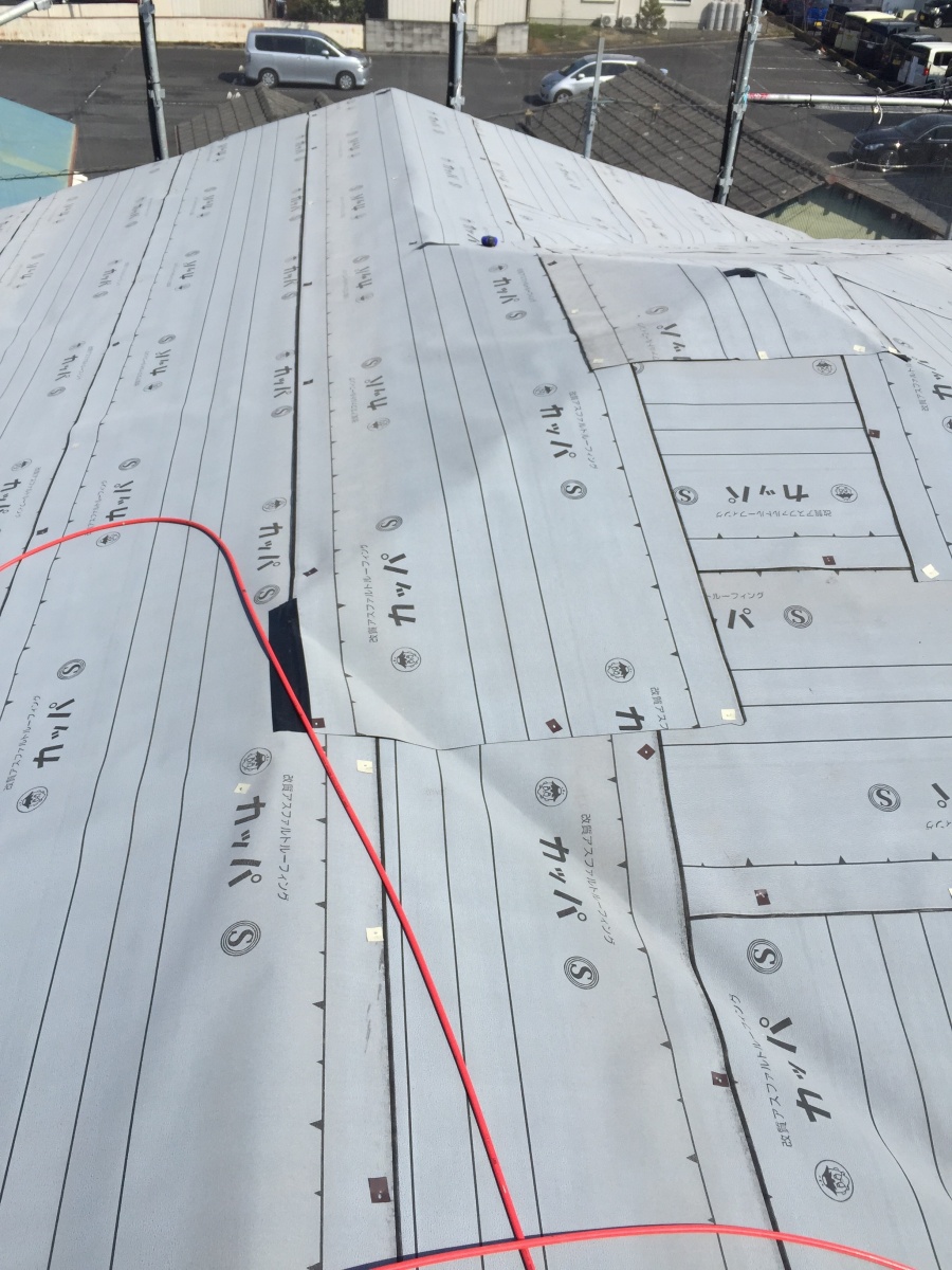 ルーフィング貼り