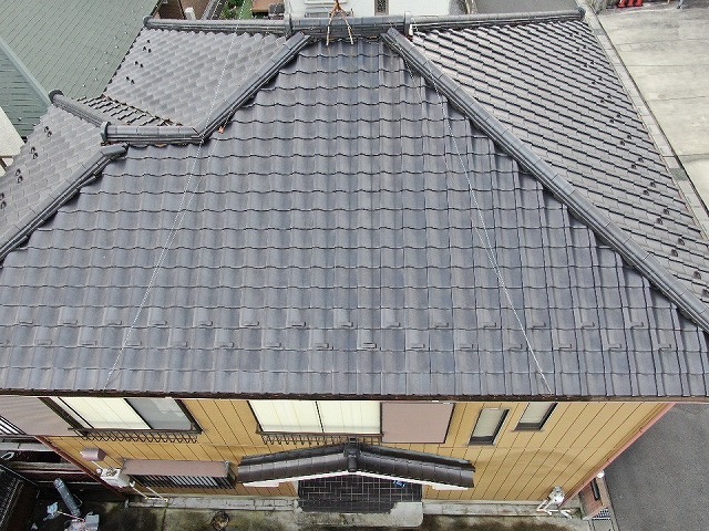 平瓦ずれ点検上空写真