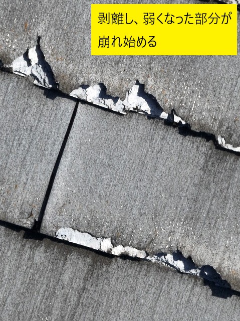 パミールの劣化状況剥離