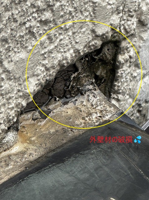 外壁材剝がれ