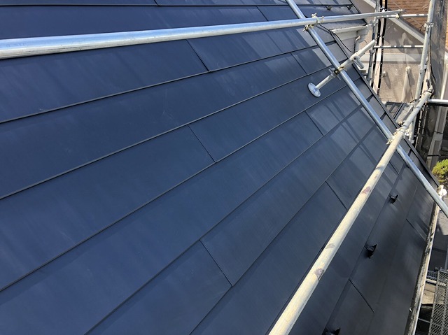 急勾配部分横暖ルーフ施工