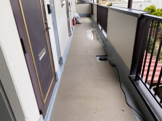 長尺シート剥がし前