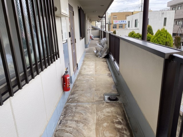 長尺シート剥がし後