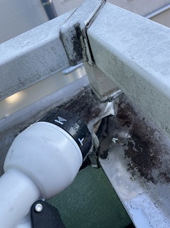 笠木隙間　漏水検査