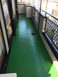 防水材上塗り