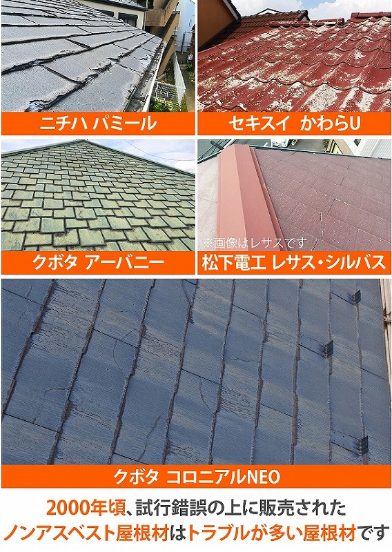 問題ある屋根材