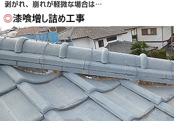 漆喰増し詰め工事