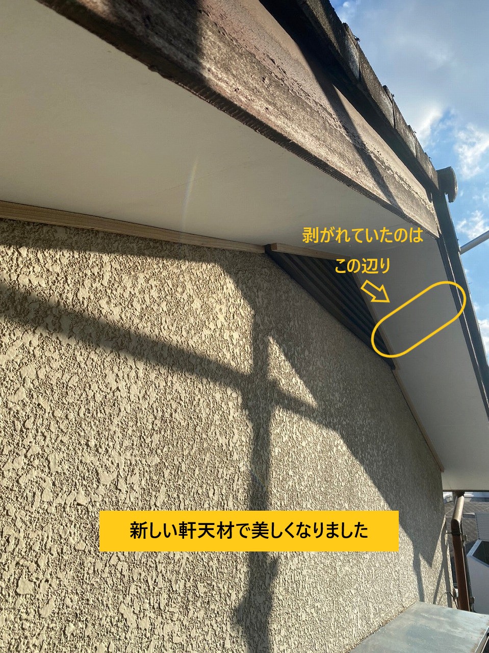 軒天直し後