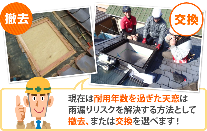 天窓交換撤去