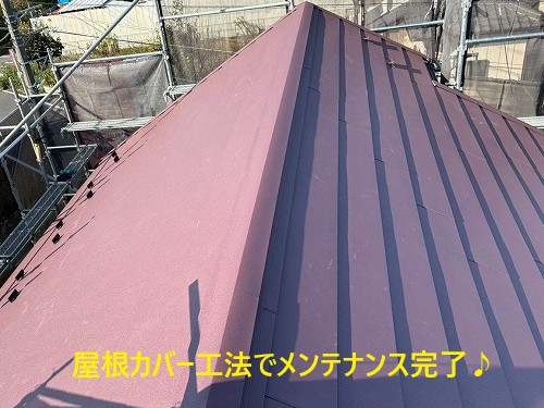 完成したカバー屋根