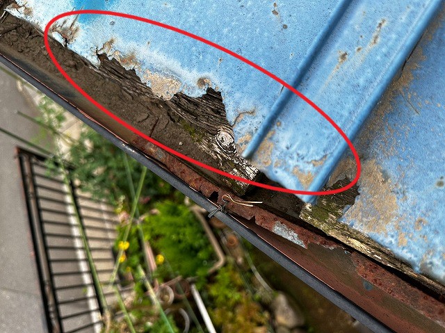トタン屋根の腐食