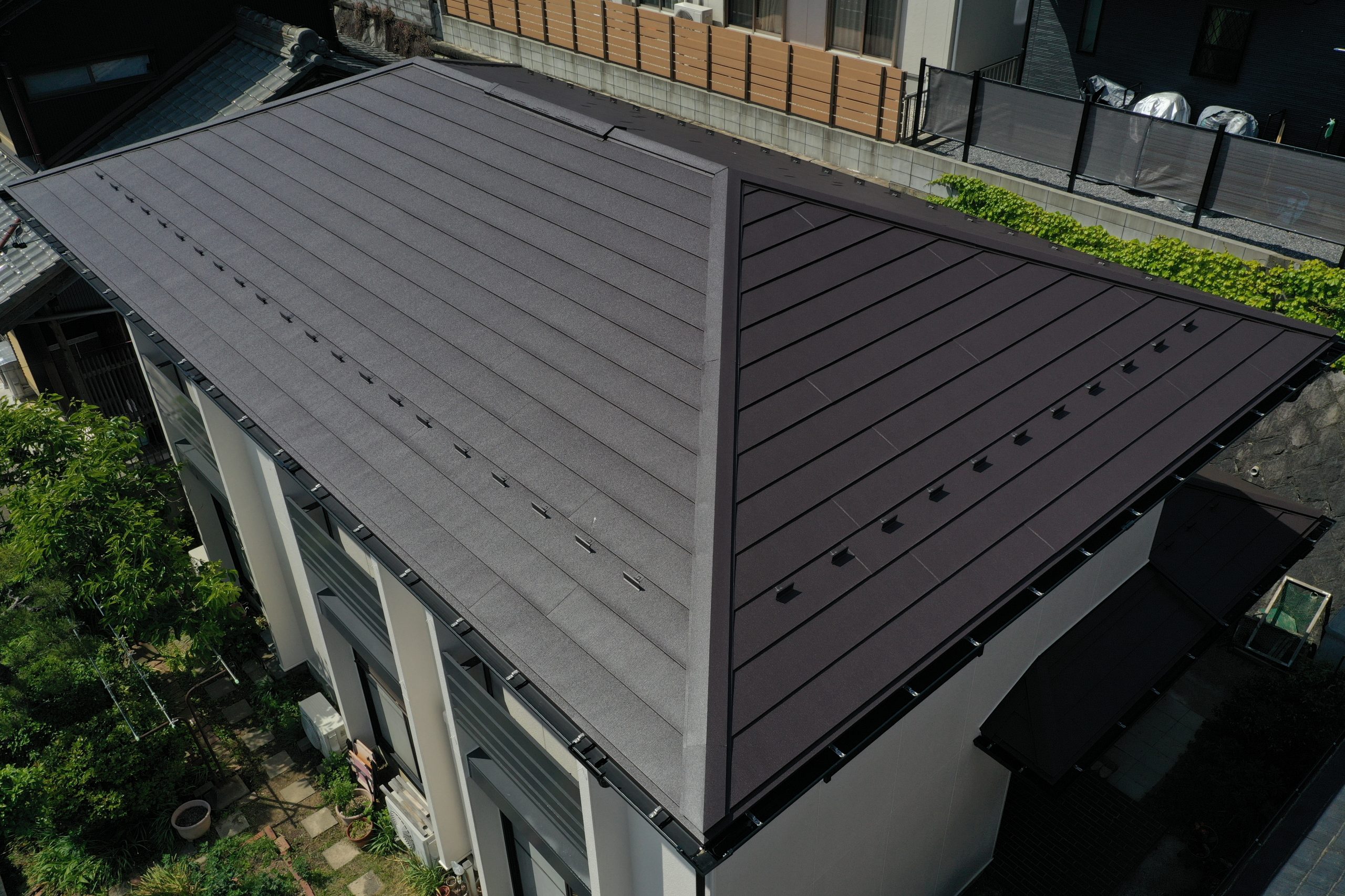 カバー工法施工後　空撮