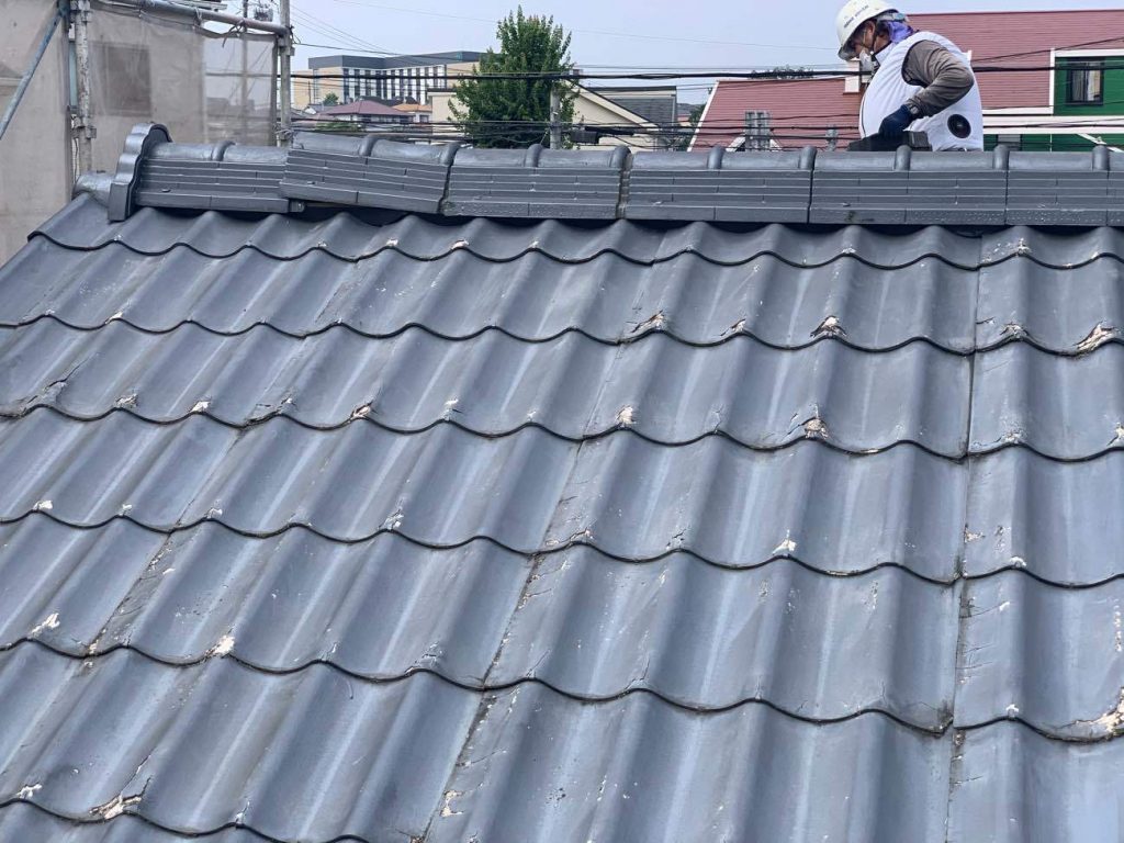 かわらU屋根の全体劣化