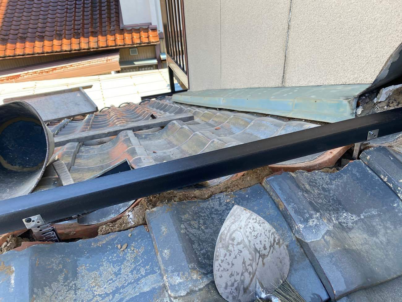 棟取り直し工事 強力棟取り付け