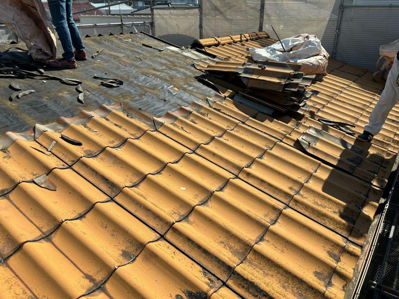 屋根材解体工事