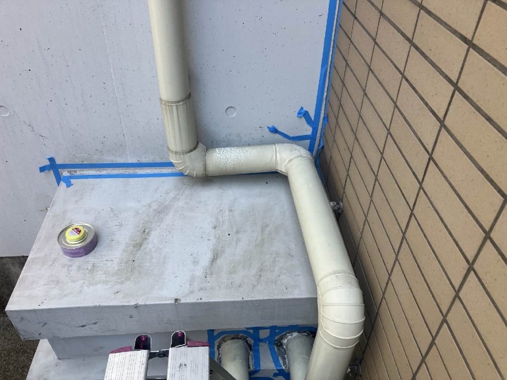 養生した施工前の全景