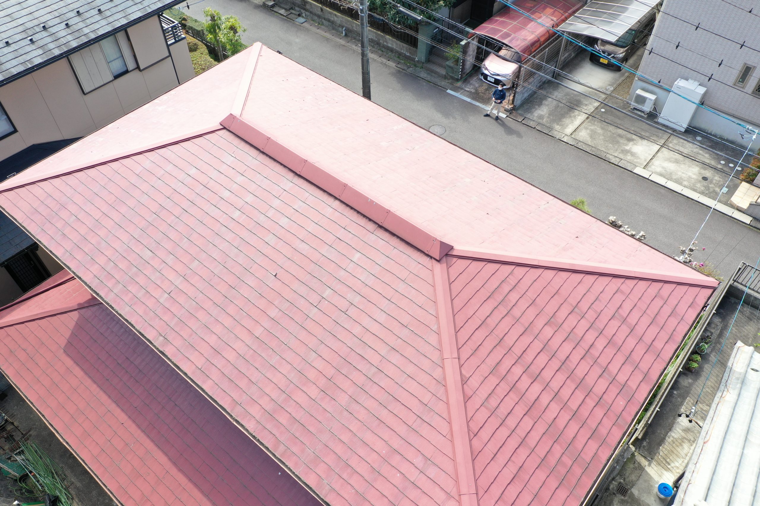 カバー工法施工前　空撮