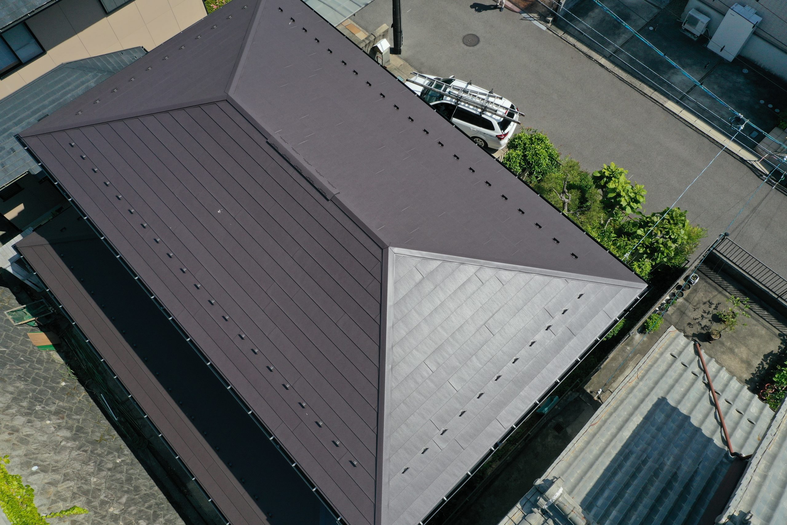 カバー工法施工後　空撮