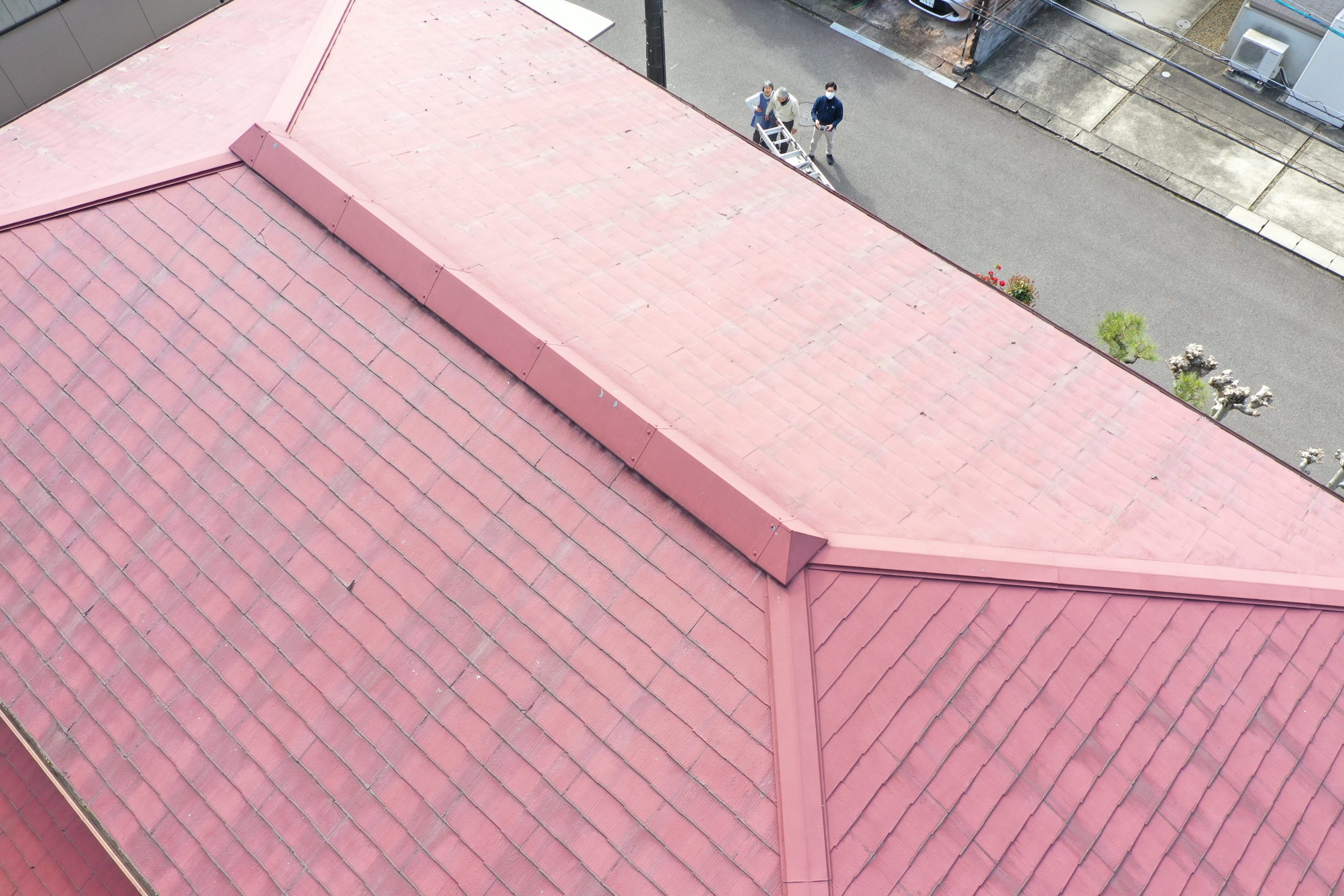 カバー工法施工前　空撮