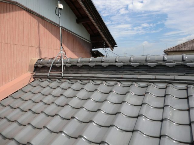 屋根漆喰工事写真