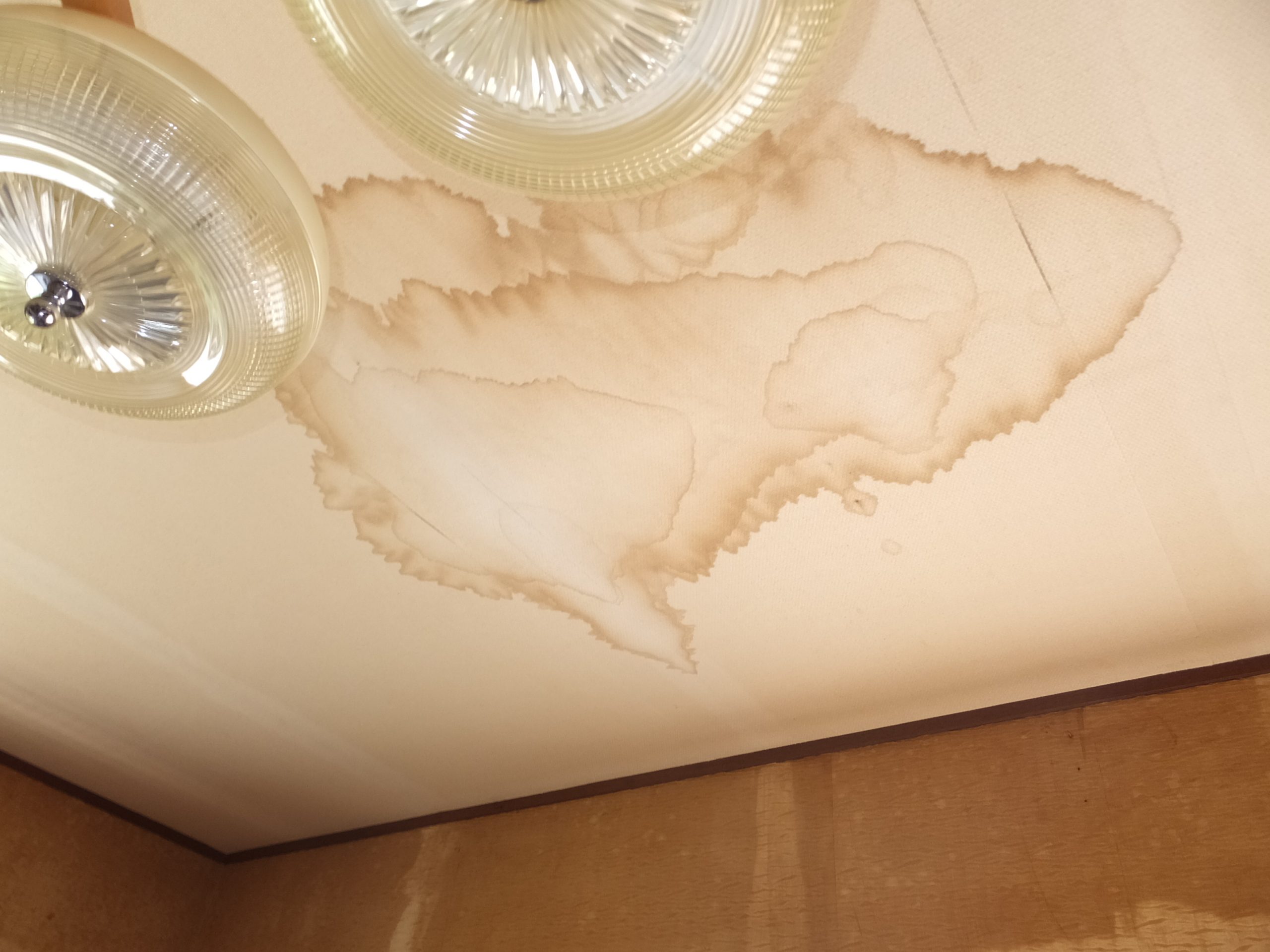 さらに広がる別角度の雨染み(2枚目)