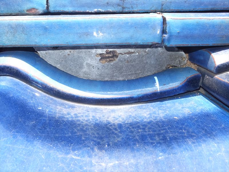 棟下 三日月漆喰の施工前