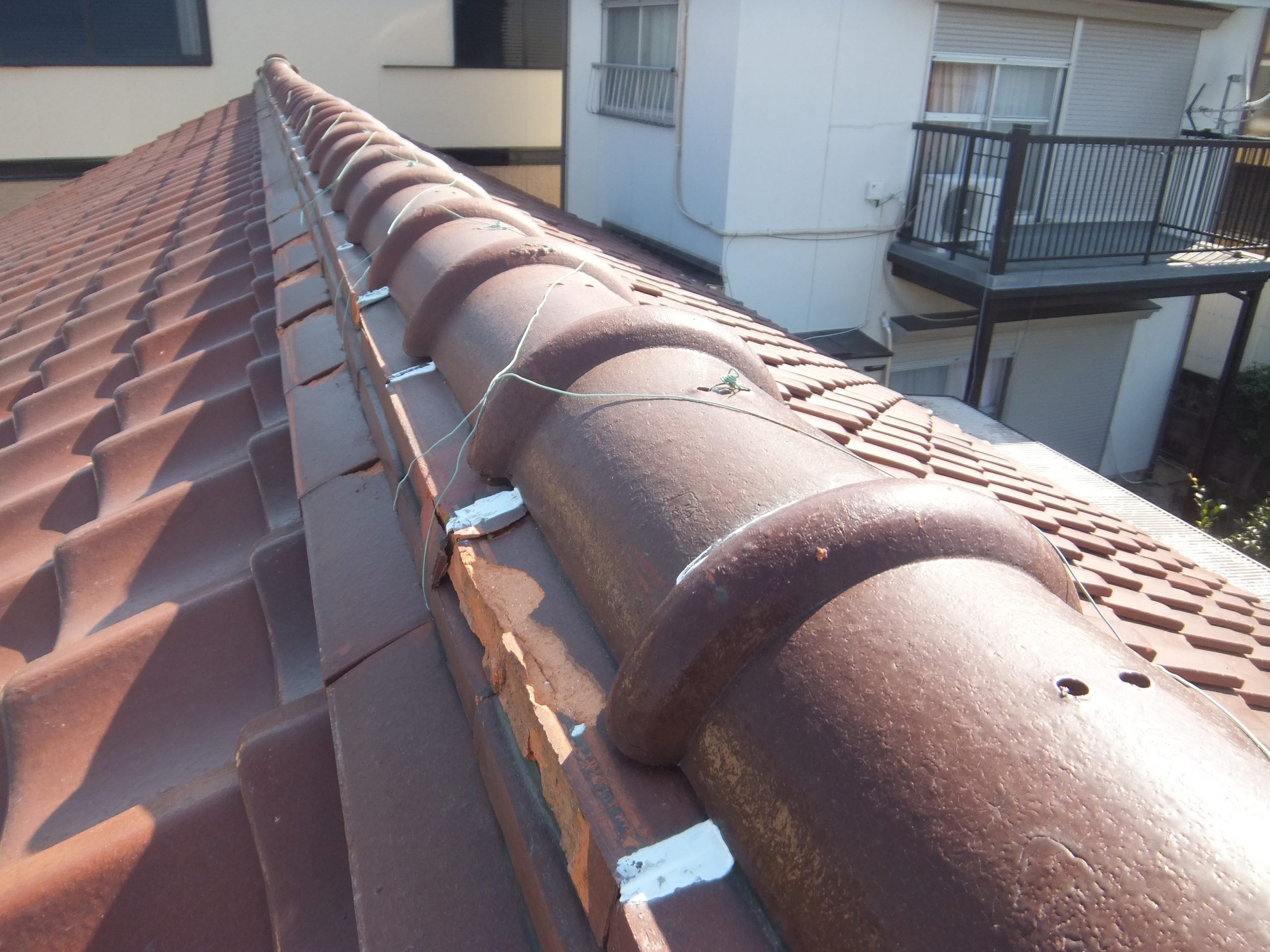 棟の取り直し工事　施工前