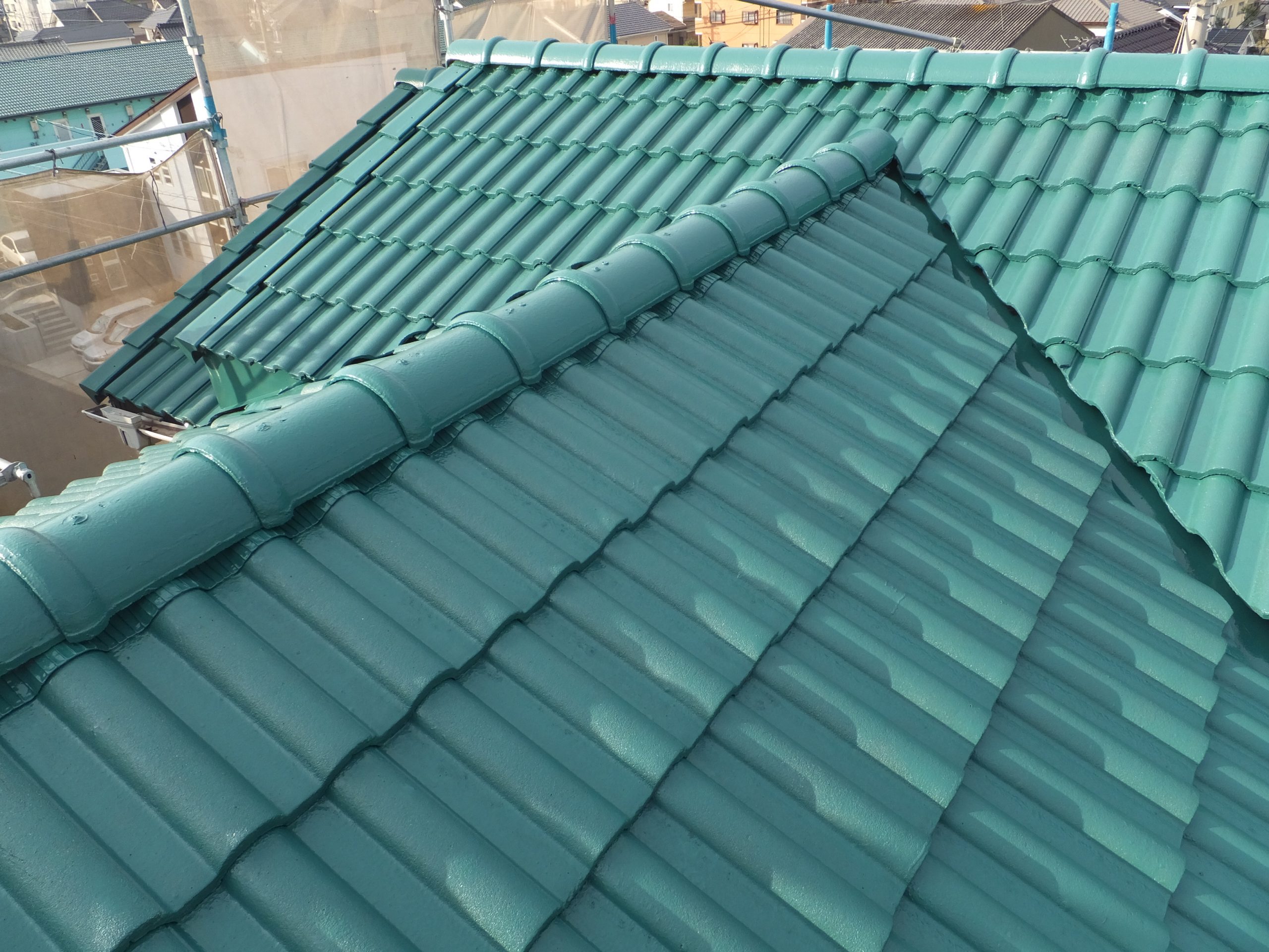 モニエル瓦の塗装工事　施工事例写真の紹介