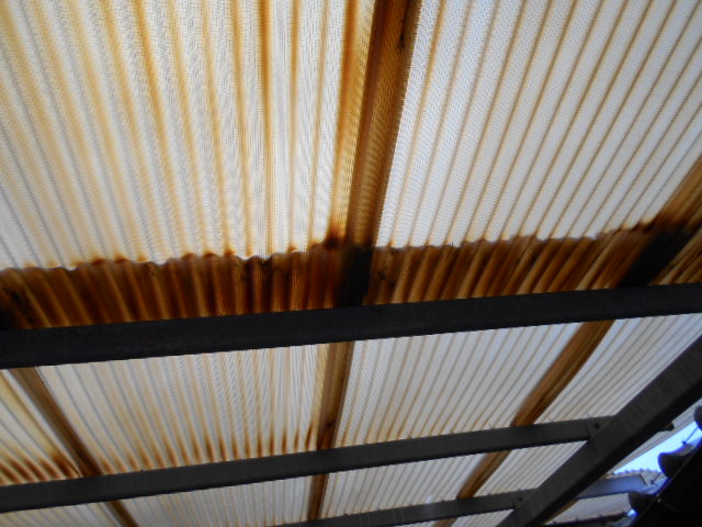 ポリカ屋根現場調査