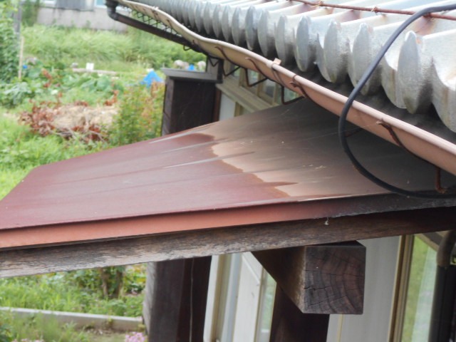 玄関屋根現場調査