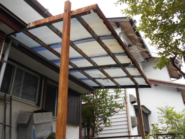 ポリカ波板現場調査