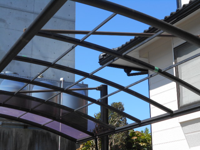 ポリカ取り換え現場調査