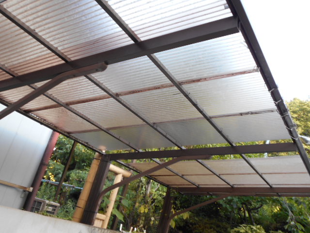 ポリカ波板現場調査