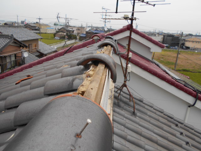 S瓦屋根現場調査