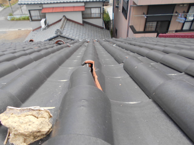 S瓦屋根現場調査